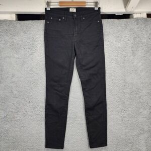 J Crew Lookout High Rise Skinny‎ Black Denim Jeans Women's Size 28